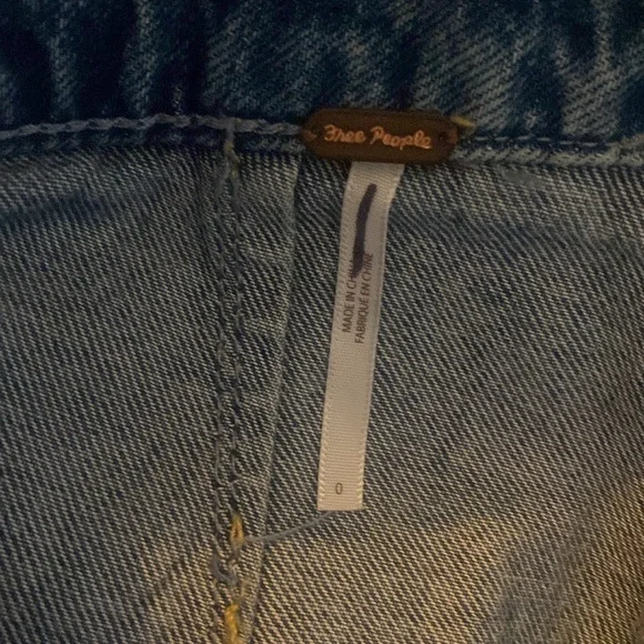 NWOT! Free People Ray Denim Floral Printed Skort size 0 - Picture 7 of 8